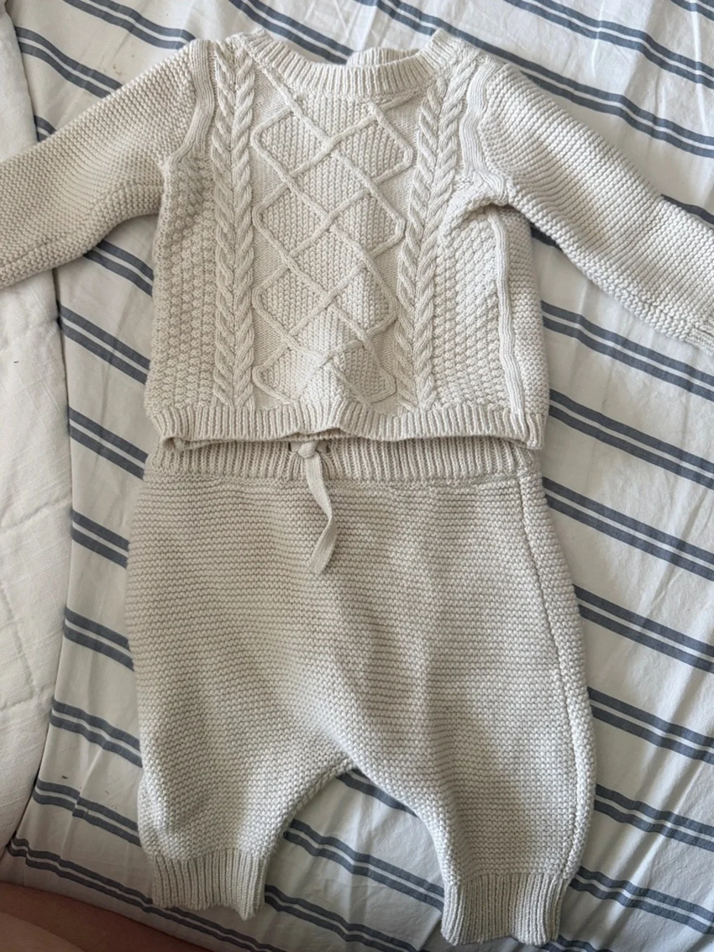 100% Cotton Carter’sCozy Cream Cable Knit Baby Set